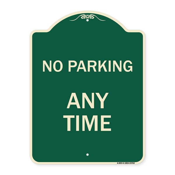 Signmission No Parking at Anytime Heavy-Gauge Aluminum Architectural Sign, 24" x 18", G-1824-23763 A-DES-G-1824-23763 - main